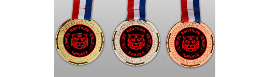 100MM MOTIVATION UV METAL PRINTED MEDAL (3MM THICK) - GOLD, SILVER OR BRONZE